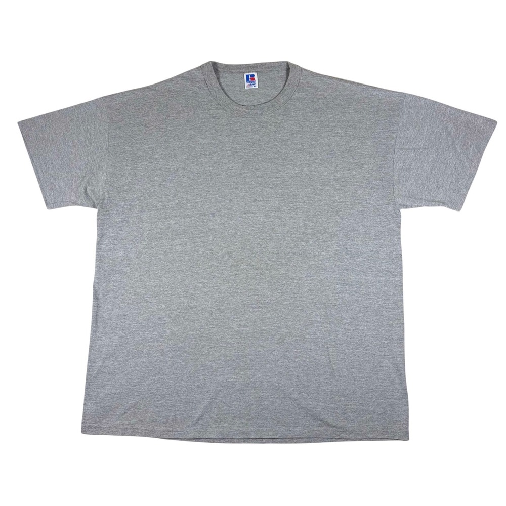 Vintage Russell Athletic NuBlend T Shirt XL Gray Single Stitch Blank USA